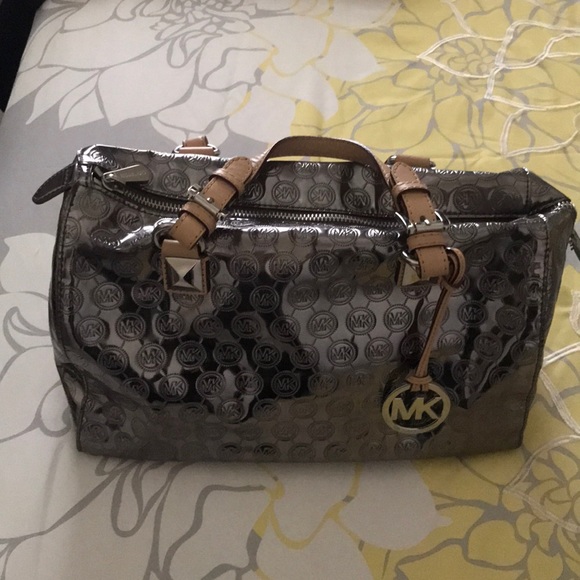 michael kors metallic purse